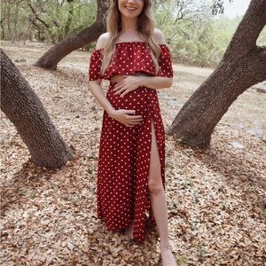 Polka Dot Skirt & Top Matching Set